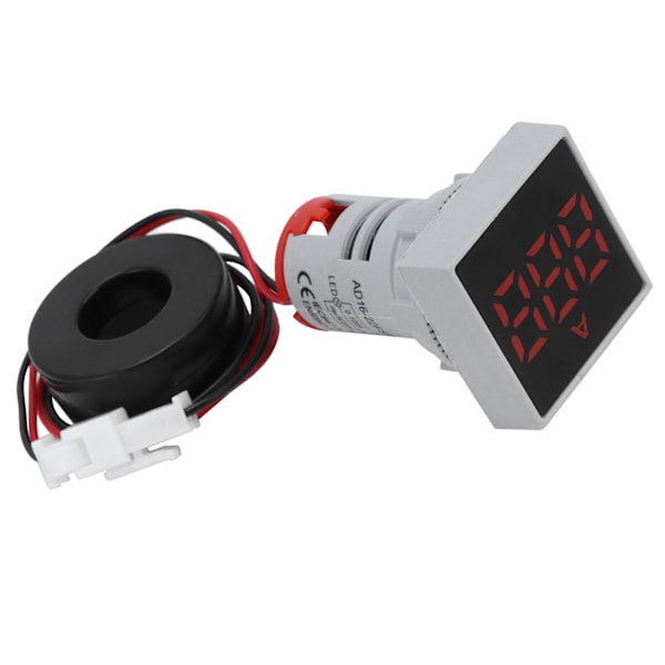 Digital strömmätare Matt panel Amperemeter Signalindikatorlampa AC 220V AD16‑22FSARed
