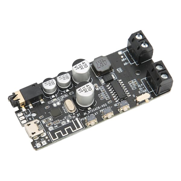 2 kanaler Bluetooth 5.0 Stereo Effektforsterkerkort Bluetooth Vokalmottaker Forsterkerkort Svart