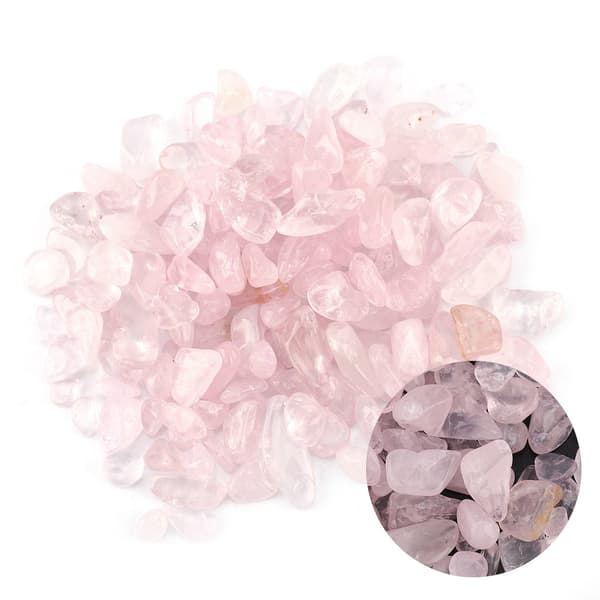 Tumlet Stein Chips Knuste Naturlige Krystallkvartsbiter (Rosa)