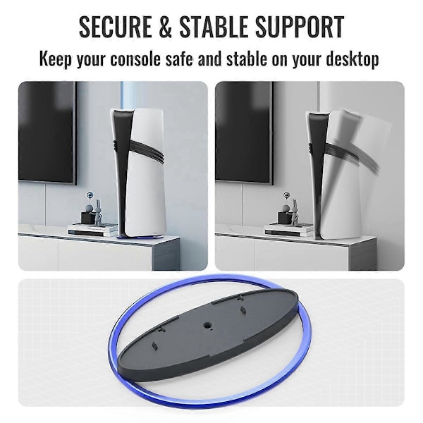Vertikalstativ Erstatning for PS5 Pro/PS5 Slim/PS5 Konsoll Sølv