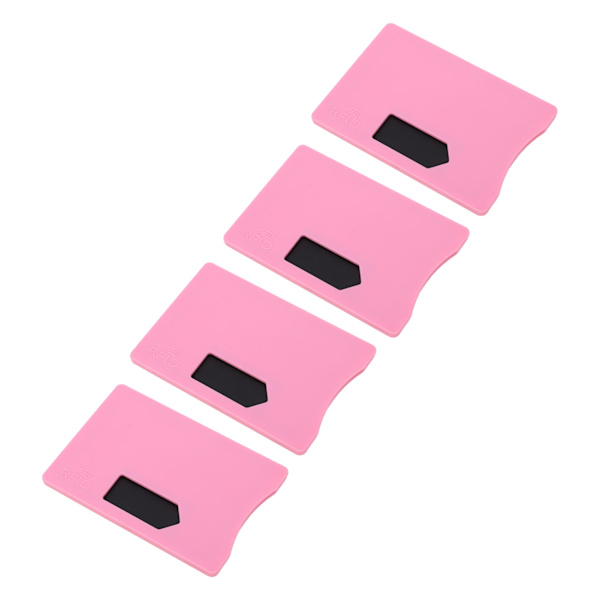 10 STK RFID-blockerande korthållare Stöldskydd Ultratunt RFID-identitetskortskydd för män Kvinnor Rosa