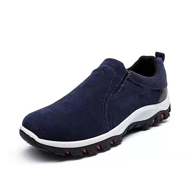 Breathable Slip-On Outdoor Sports Shoes for Men - Large Size Autumn Collection44 Blue