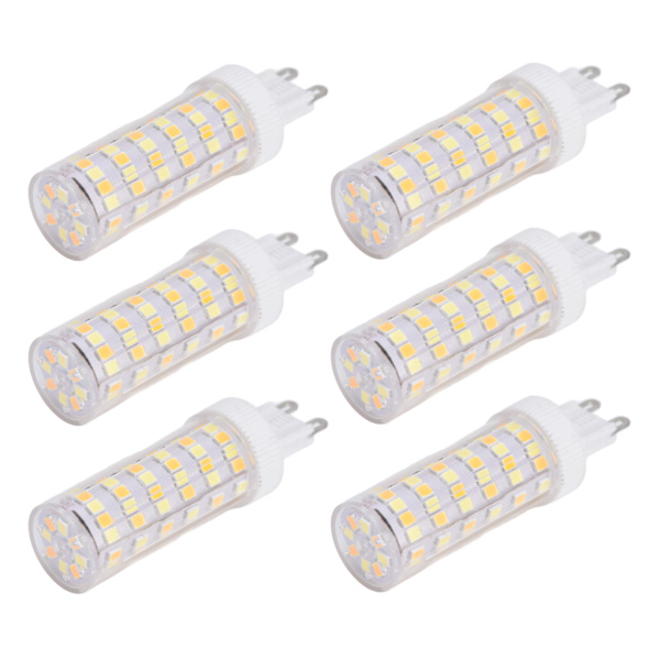 6 stk. 104LED pære 12W 85‑265V G9 pære 3 lysfarve lille væglampe pære til hjemmet