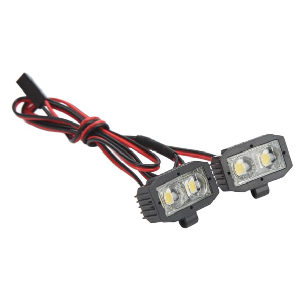 RC-ajovalot 4 LED valkoinen valaistusväri muovikotelo 2,54JR liitin irrotettavat kiinnikkeet RC-valonheitin 1/10 5-7,4 V