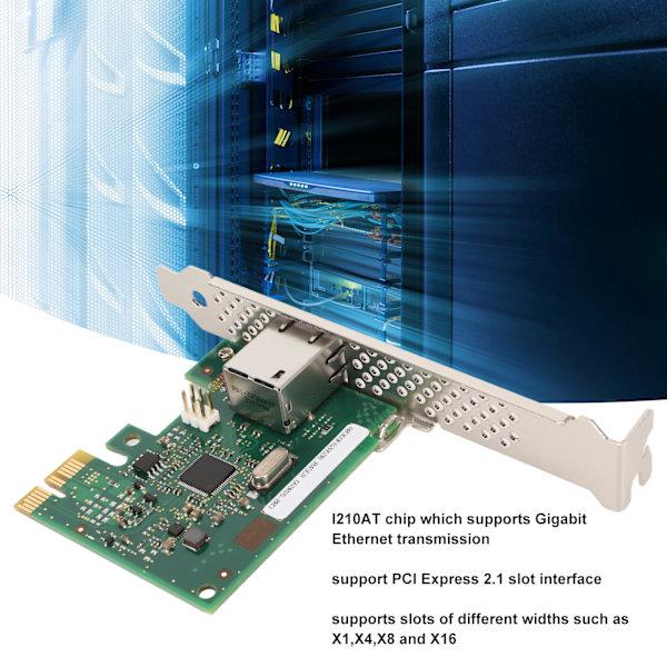 PCIe-netværkskort 2.5GT/s PCI Express 2.1 LED-indikator Selvadaption Gigabit Ethernet-kort til server-desktop