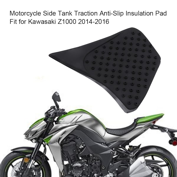 Kawasaki Z1000 14-16 -moottoripyörän sivusäiliön pidonvastainen liukuestetyyny polvisuojain