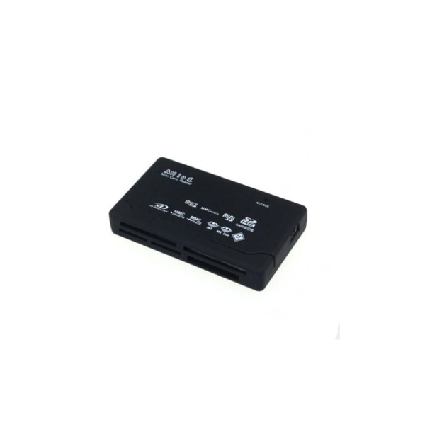 USB høyhastighets alt-i-ett-miniminnekortleser for CF SD MS SD Sort