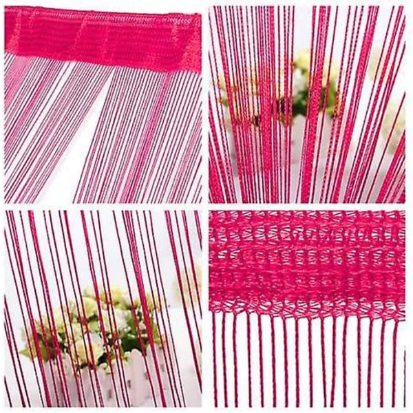 Rosa Romantikk Gardin Wire Romdeler 100cm x 200cm