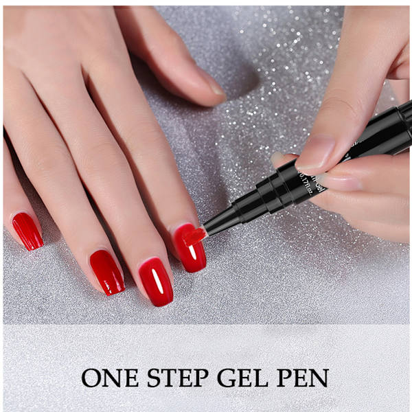 3 i 1 Gel nagellack penna glitter ett steg nagelgel polering hybrid 60 färger lätt att använda UV gellack