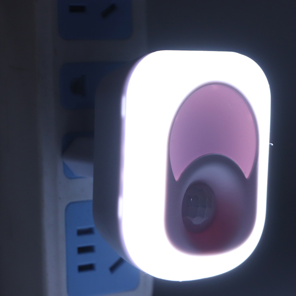 2W LED Infraröd Induktionslampa PIR Sensor Nattlampa för Sovrum EU-kontakt 220V-240V