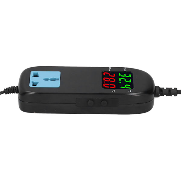 Elektronisk termostat temperaturregulator dobbelt LED-display med strømkabel til plantevæksthuse EU AC90V‑250V