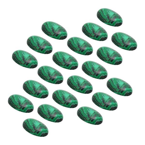 20 st äggformade malakit ädelsten cabochon smyckespärlor 18x13mm för jul födelsedagar årsdagar presenter