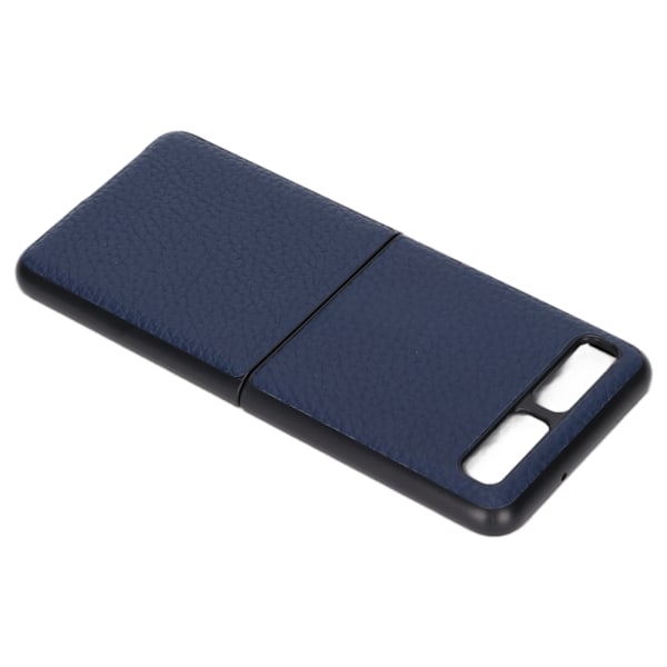 Lædertelefonetui Beskyttende Cover til Samsung Galaxy Z Flip Anti Scratch Cover ShellBlue Type 1