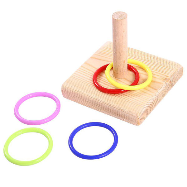 Stapelring Fågel Leksak Fågel Trick Bordsskiva Leksak Liten Ringar Leksak Set för Papegojor