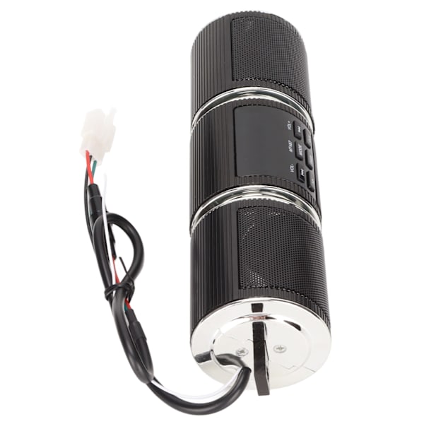 Motorcykel Bluetooth högtalare Trådlös IP54 Vattentät DC12V Styrmonterad Audio Sound System Svart
