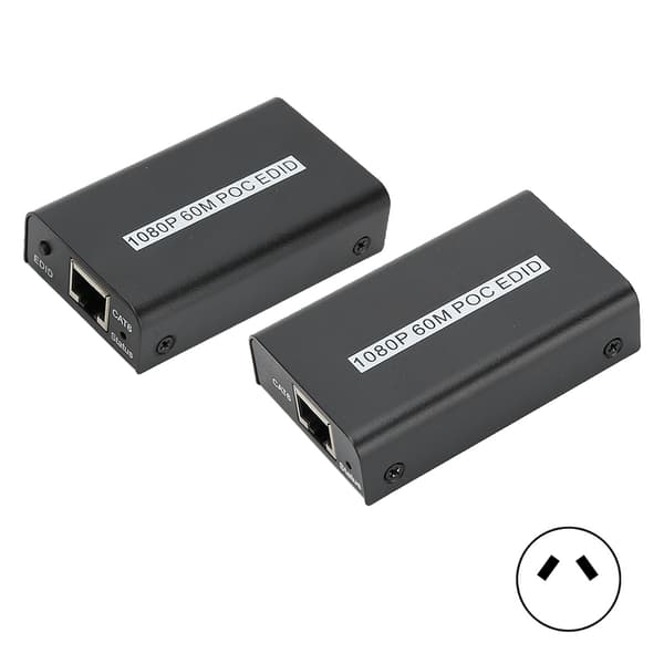 60M HD Multimedia Interface Enkelkabel Extender HDMI Nätverksöverföring 1080P EDIDAU-kontakt