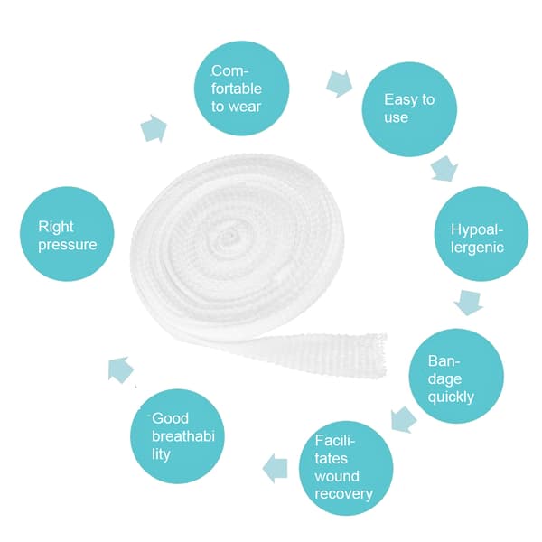 Elastisk Net Sårbandage Strækbar Fix Band Nødhjælp5#