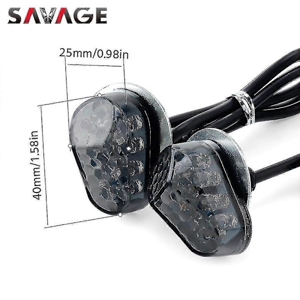 2023 LED Blinklys Blinklysrelé For Yamaha Yzf R7 R6 R1 R1m Yzfr7 Yzf-r7 Motorsykkel Tilbehør Mini Blinkende Lampeindikatorer Røyk