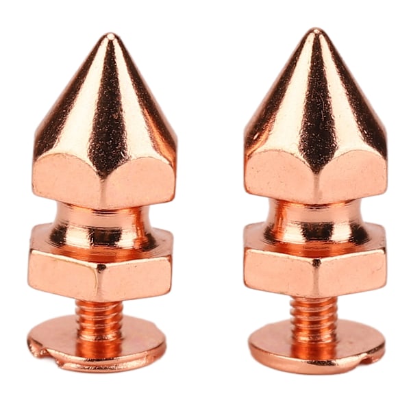100 set spikade koner spik nitar roséguld hög hårdhet skruv bak nitar spikar kit för DIY kläder väskor skor 8x14mm