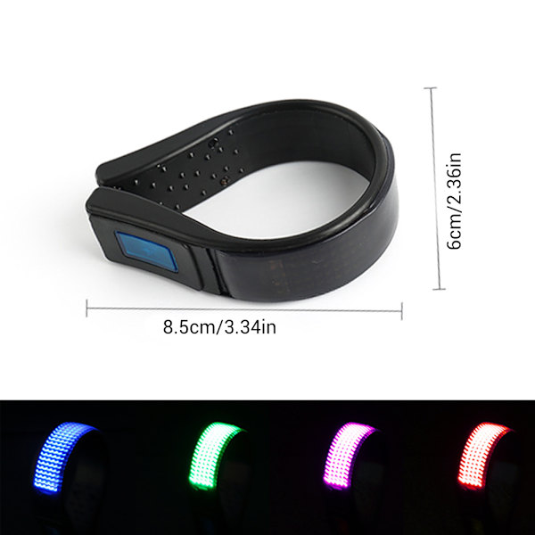 Blinkende LED-skoklemmelys, USB-sikkerhetslys for sko, klemmelys for sikkerhetsadvarsel for sko for nattløping og sykling