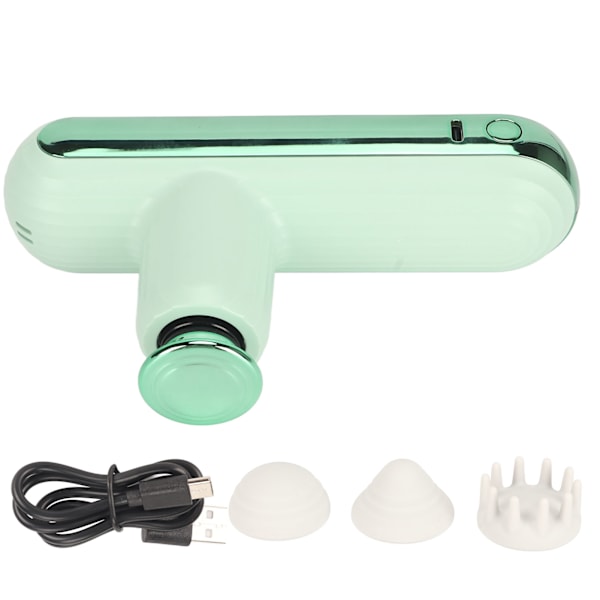 Muscle Massager Low Noise 4 Speed Rechargeable Portable Deep Tissue Relaxing Handheld Massager for Back Neck Body Green