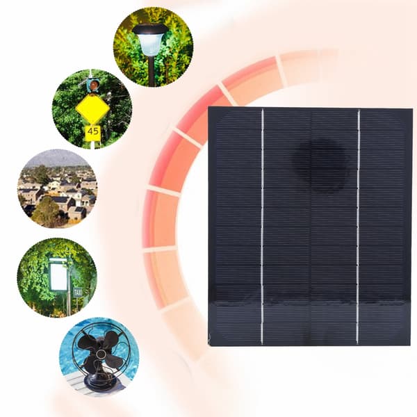 6W 12V Monokrystallinsk Silicium Solpanel Udendørs til DIY Batterilader Strømforsyning