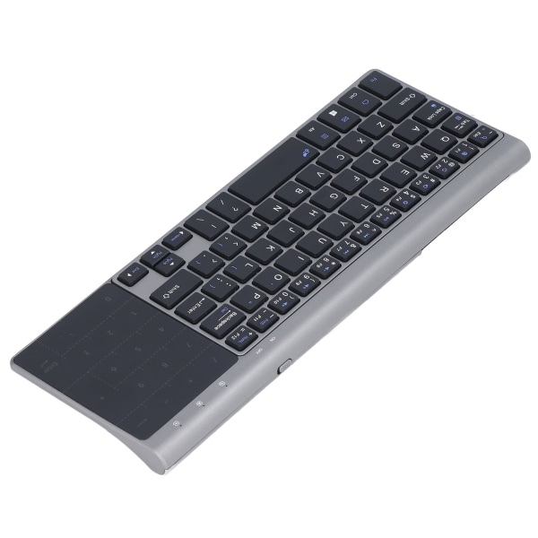 Trådløst tastatur 59 taster 2.4G trådløst ultratyndt mini bærbart tastatur med touchpad Numerisk tastatur til computer-tv