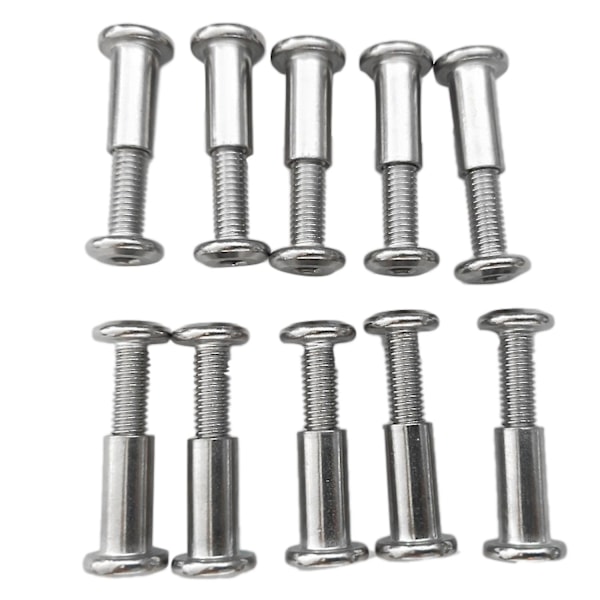20 stk. Skrue Stolpe Passer kompatibel 5/16 tommer (8 mm) Hul Dia Han M6X20 mm Hun M6X18 mm Bæltespænde Bindebolte Læder Fastgørelse-B13