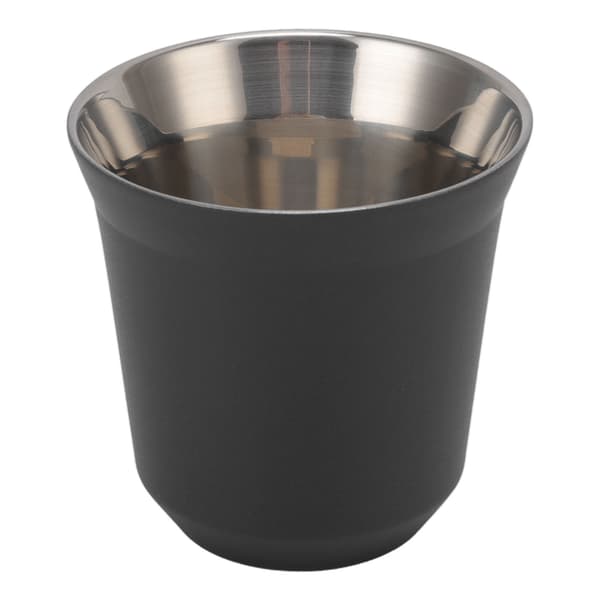 304 Rustfrit Stål Kaffekrus Dobbeltvægget Isoleret Kaffe Te Kop Termisk Isolering Krus til Hjem Camping Sort 80ml
