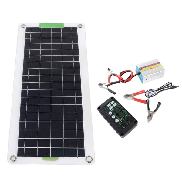 Solar Inverter Kit 220W Monokrystalinsk Silicium Høj Ydelse Bærbart Solpanel Kit til Vandreture Camping DC12V til AC220V