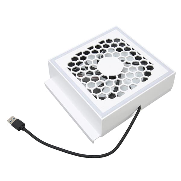 Spillekonsol Køleventilator Professionel Effektiv Lav Støj Køler Ventilator med Farverig Lysstribe til Xbox Series S