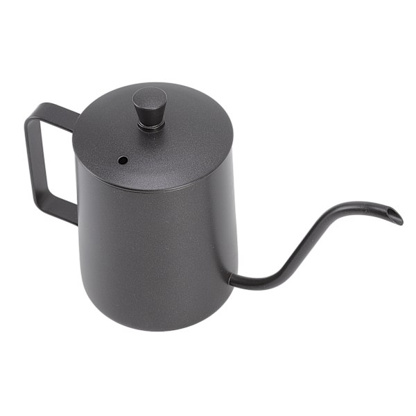 Häll över kaffekanna i rostfritt stål, handhållen smal droppip, gåshals kaffekanna 350 ml PTFE svart