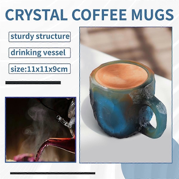 Mineral Krystall Kaffekopp Kvarts Stein Kopp A
