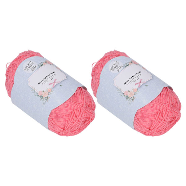 2 st Luminous Stickgarn 930 Yards Luminous Design Levande Färg Röd Akrylgarn för Kläder Halsduk Sockor