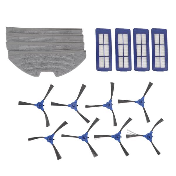 Dammsugarfilterkit 4 filter 4 moppdukar 8 sidoborstar Robotdammsugare Sidoborste för G10