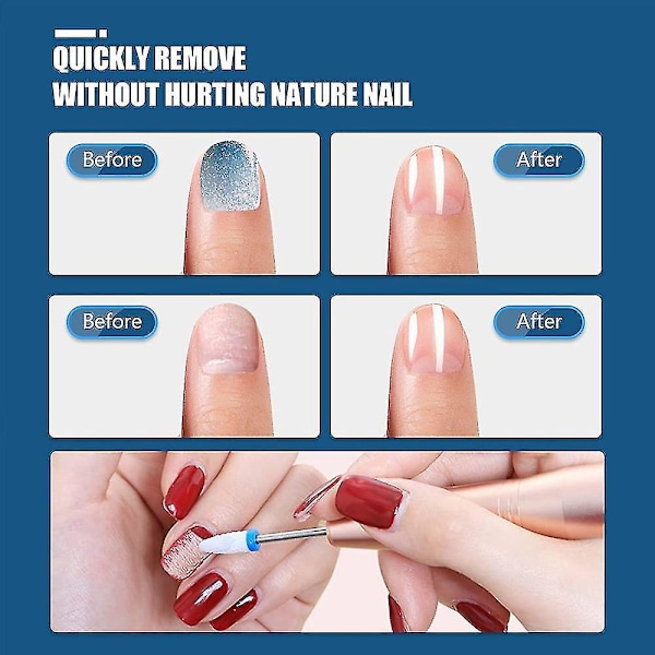 Diamant Nagelbands Elektrisk Nagelfil och Keramisk Akryl Gel Nagelbits Set, Akryl Nagelkonst Verktyg