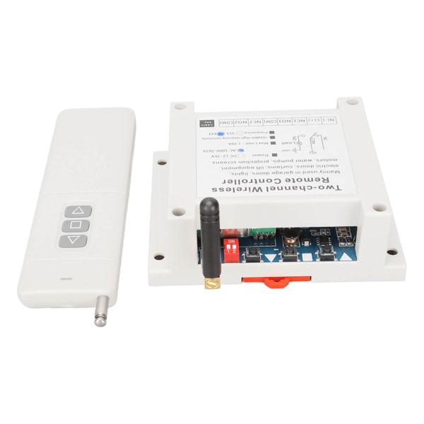 RF trådløs fjernkontroll 2-kanals stabilt bærbart RF trådløst relé med fjernkontroll AC 100-265V