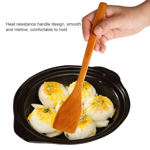 Non-stick träspatel stekspade köksredskap (ljus träfärg)