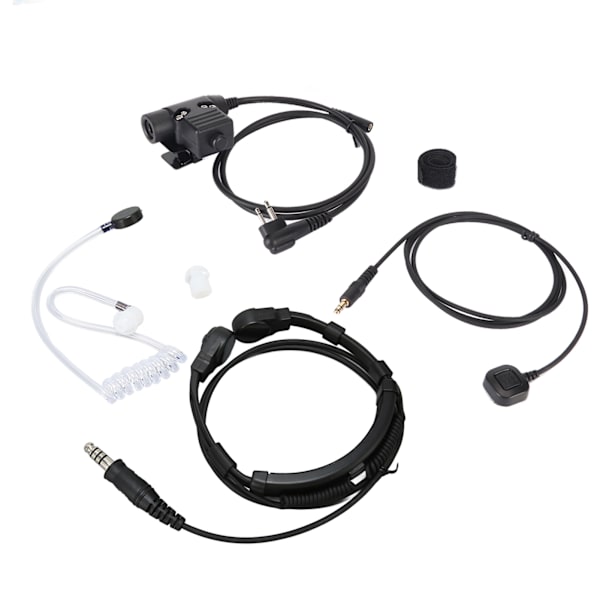 Halsmikrofon ørestykke 7,1 mm stik med finger PTT bærbar til MOTOROLA GP88 GP300 GP3688 DEP450 EP450