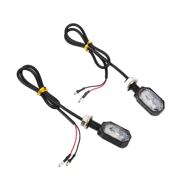 2 stk. universelle motorcykelblinklys 12V styrelampe mini oval lampe til ATV scooter