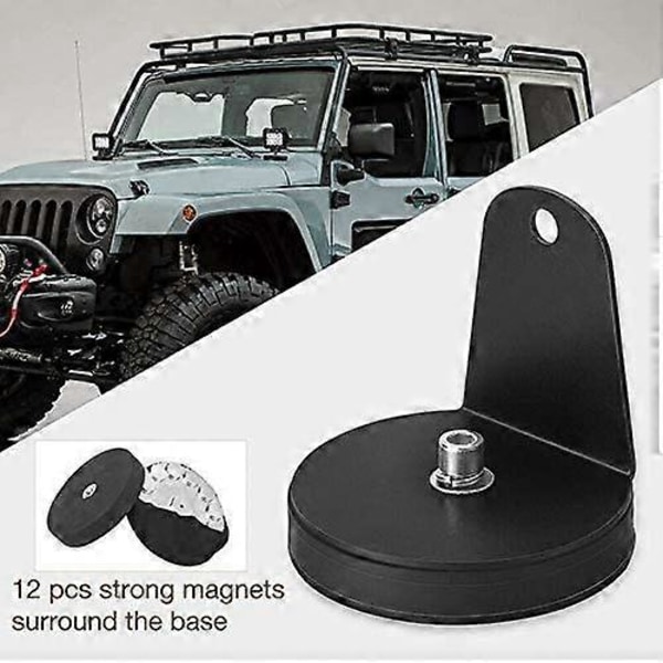 2 stk. Magnetisk Base LED Lys Bar Monteringsbraketter, Monteringsbrakett Sugekoppholder for LED Arbeidslys Kjørelys