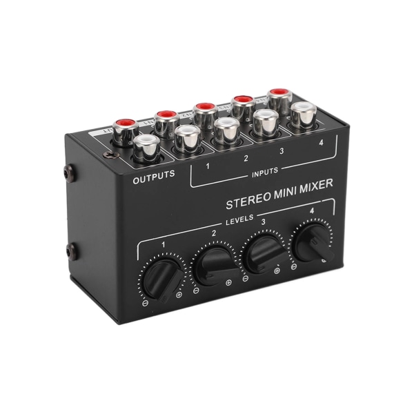 Stereomikser Passiv 4-kanals Audio Line Mini RCA bærbar for nettbrett