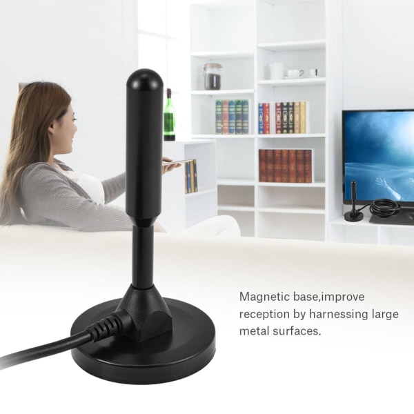 Magnetisk aluminium digital TV-antenn Antenn Digital inomhussignal för TV/HDTV/ Freeview