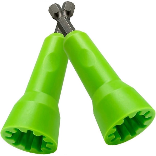 Wire Nut Twister, Ideal Elektrisk Wire Nut Twister for Drill - 2 STK Wire Twisting Tool 1/4\" Chuck Forbedrer Effektivitet ZD b2 1 Pakke Grønn