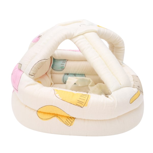 Baby Cloth Protective Cap Comfortable AntiCollision Toddler Learn to Walk Head Protection(Dark Salmon Color )