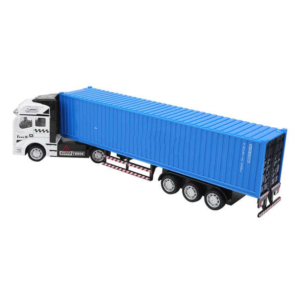 1: 48 Legeret Container Lastbil Model Legetøj Høj Simulation Børn Billegetøj KøretøjBlå Container Lastbil Model