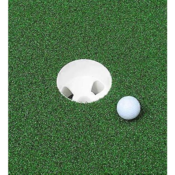Golfreiän puttauskuppi harjoitusviheriölle | 2 golfkupin setti - USGA-määräysten mukainen, ABS-norsunluunvalkoinen, mitat 4\" syvyys, halkaisija 4 1