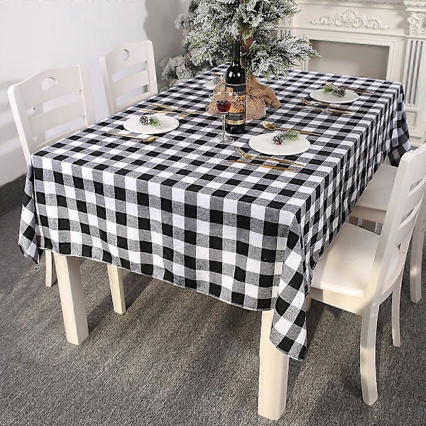 Rektangulär Julduk Polyester 213*153m Julgransmönster för Julbordsdekoration Tryckt Julduk Absorberande Bord
