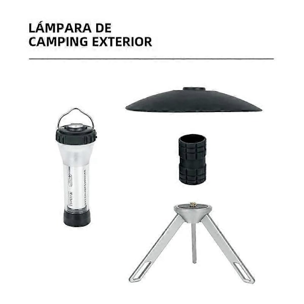 Multifunktionell 3-i-1 Portabel Campinglampa, USB Uppladdningsbar LED Utomhus Tält Hängande Nödlampa