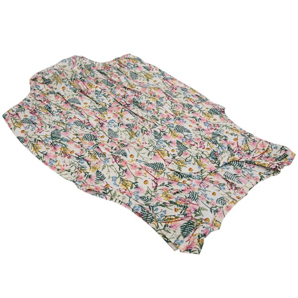 Nyfödd baby blommig jumpsuit sommar ärmlös krage body för spädbarn babykläder aprikos 80cm